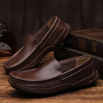 

genuine male men flat for leather informales casual causal shoes fashion shoe new loafers cuero spring para hot man mens de