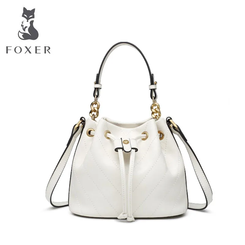 Foxer Vrouwen Lederen Tassen Luxe Handtassen Vrouwen Tassen Designer Tassen Beroemde Merk Vrouwen Tas 2020 Nieuwe Koeienhuid Tas Mode Emmer tas Foxer Vrouwen Lederen Tassen Luxe Handtassen Vrouwen Tassen Designer Tassen Beroemde Merk Vrouwen Tas 2020 Nieuwe Koeienhuid Tas Mode Emmer tas