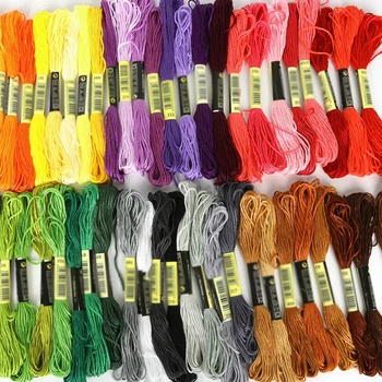 

8PC/Set Mix Colors Cotton Sewing Skeins Cross Stitch Embroidery Thread Floss Kit DIY Sewing Tools Cotton Wire Repair Line Wiring