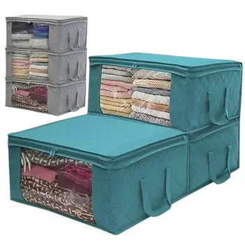 

Underbed Clothes Storage Boxes Bags Ziped Organizer Home Wardrobe Cube Closet Light Storage-Box Foldable Storage Bags