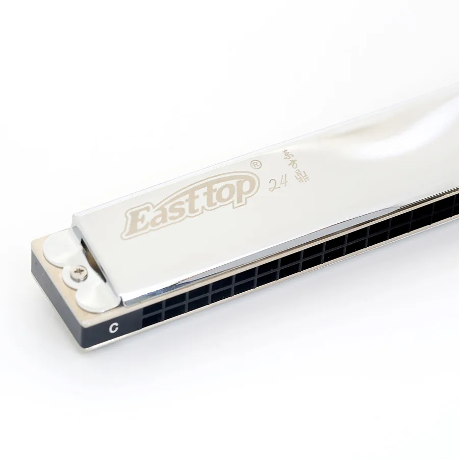 EASTTOP T2406 профессиональная гармоника tremolo с 24 отверстиями и ключом C латунными
