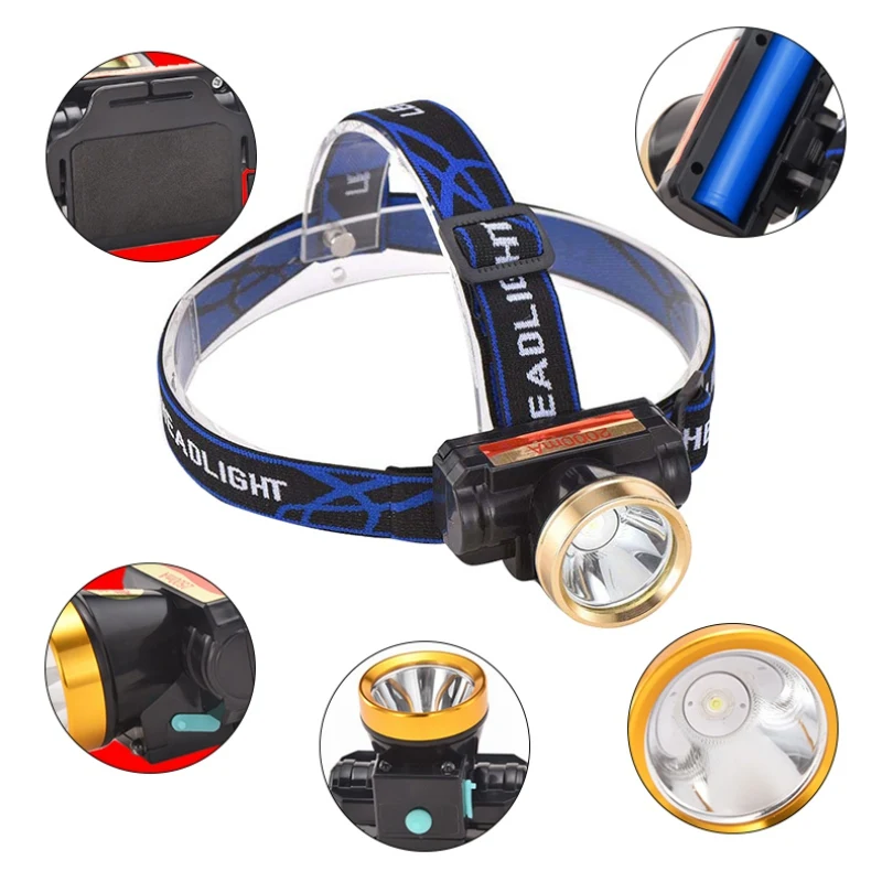 

LED headlamp fishing headlight Zoomable lamp IPX4 waterproof Head Torch flashlight Head lamp use 18650 For camping fishing tool