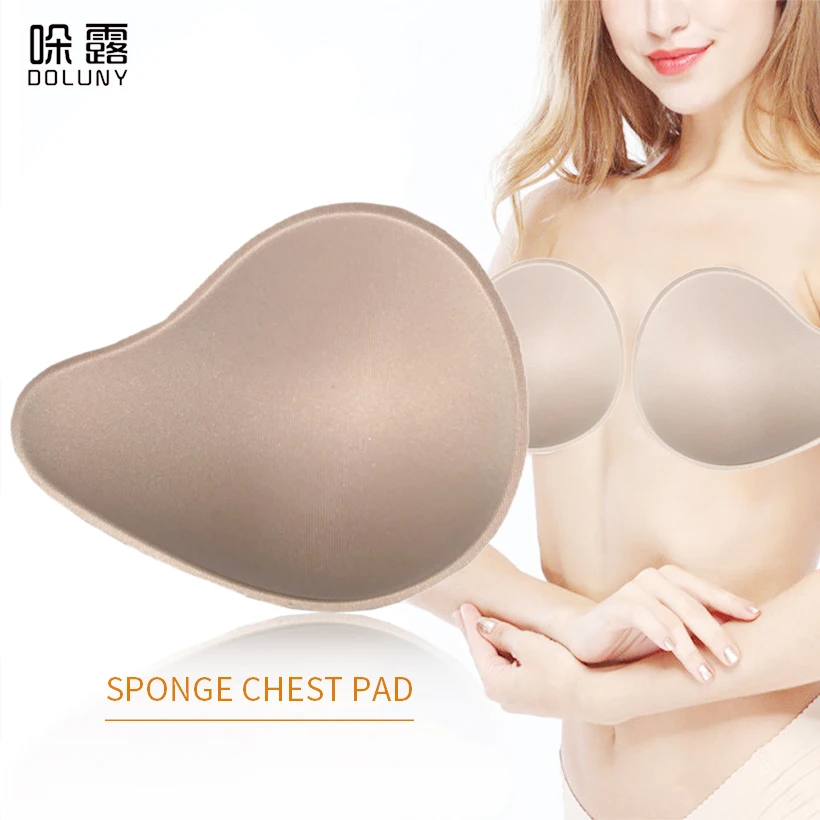 1 Pair Sponge Breast Forms Pad Spiral Shape Fake Boobs Enhancer Bra Padding  Inserts XL For Swimsuits Crossdresser D30