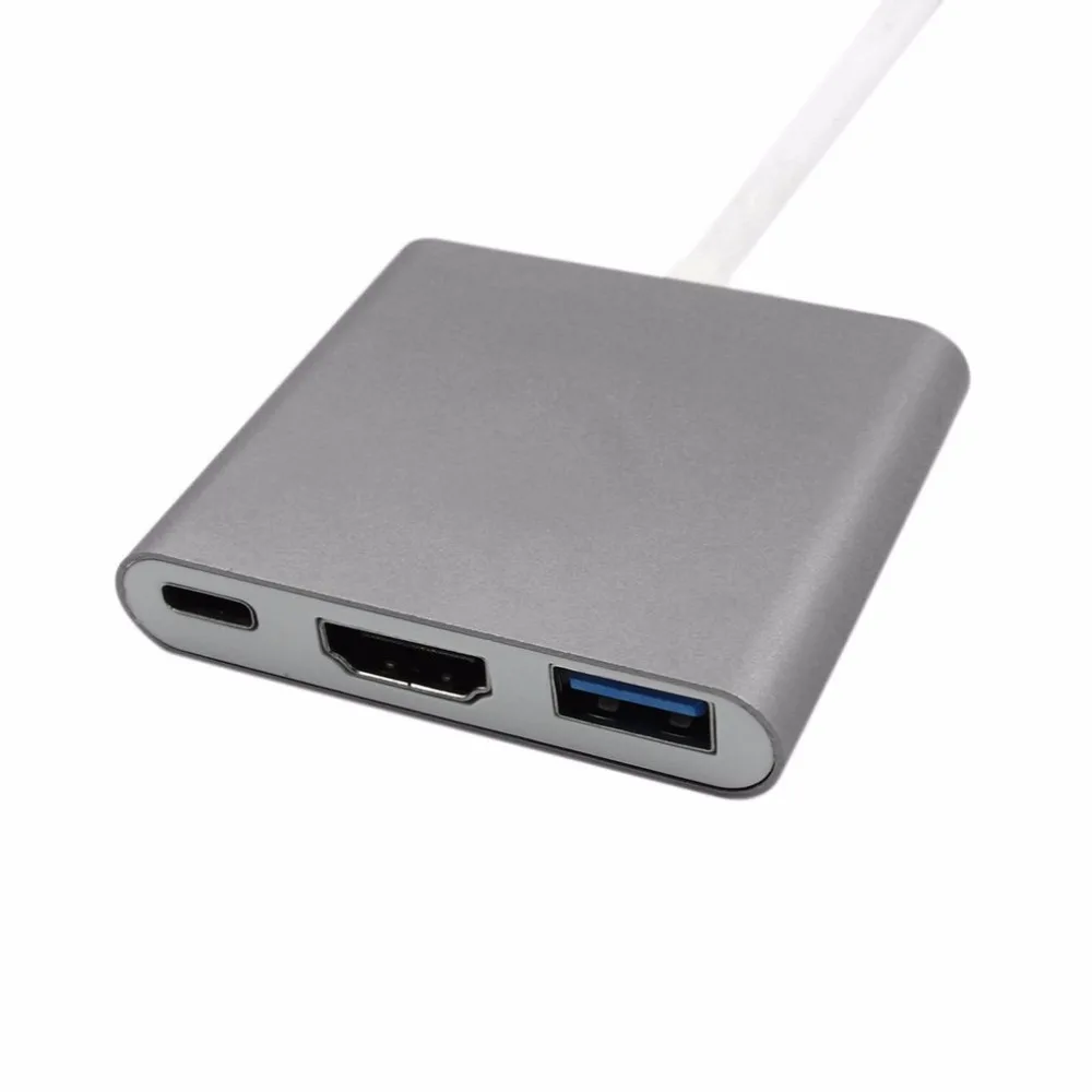 USB 3,1 Тип с разъемами типа C и HDMI USB 3,0 адаптер для Macbook 3-в-1 зарядка PD подставка для концентратора 4 K HDMI конвертер кабель для Apple Iphone