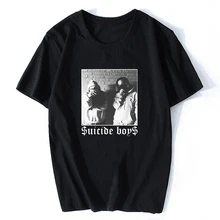 Мужская футболка$ uicideboy$ Suicide Boys Мужская футболка Suicideboys хип-хоп рэп Мужская хлопковая футболка Классическая классная футболка размера плюс