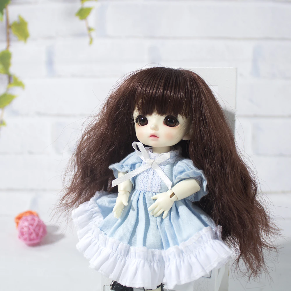 Muziwig 1/8 Мода BJD синтетический, мохеровый, для куклы парики милые кукольные волосы Размер 3-4 дюймов 5-6 дюймов кукольный парик аксессуары