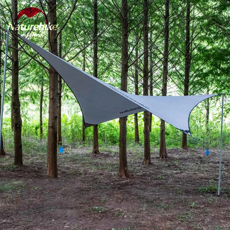 NatureHike для использования на открытом воздухе, кемпинг, переносные Брезентовая гамак, дождевик, Брезентовая палатка, водонепроницаемый дождевик, УФ-зонт с рисунком с обратной стороны, защита от солнца