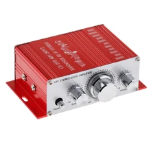Мини Hi-Fi стерео усилитель Радио MP3 20W 12V для автомобиля домашняя система-красный