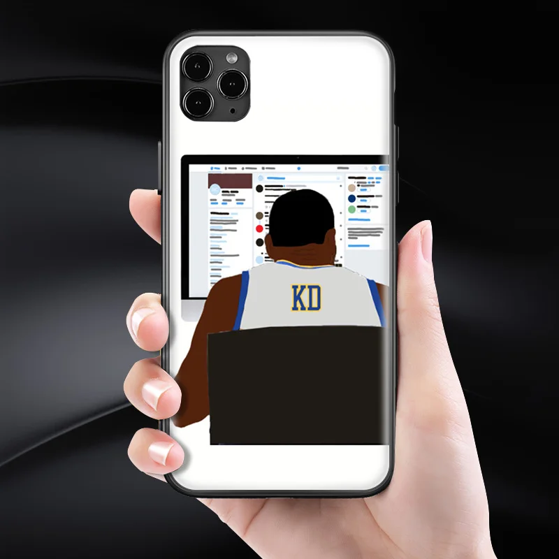 KD Twitter пальцы тройник для iPhone SE 6 6s 7 8 plus X XR XS 11 12 mini Pro Max s закаленное стекло чехлы