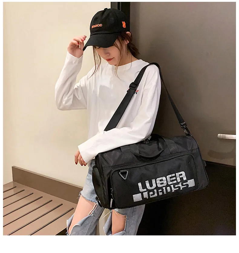 Fashion Gym Training Fitness Bag Women High Capacity Waterproof Travel Dry Wet Yoga Mat Bags Luggage Shoes Storage Shoulder Pack