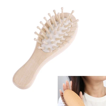 

1 Comb Hair Care Brush Massage Wooden Spa Massage Comb Antistatic Hair Comb Massage Head Promote Blood Circulation