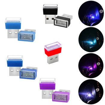 

For Skoda Octavia A5 A7 2 Rapid Fabia Kodiaq Superb Yeti Karoq Accessories Mini USB LED Decor Lamp Car Atmosphere Light
