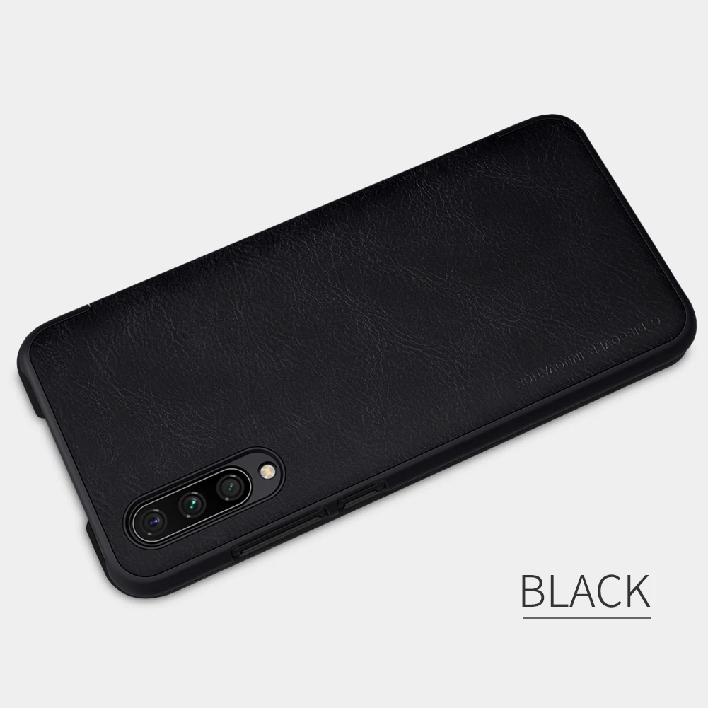 black Caes Для Xiaomi Mi 9 Lite CC9 CC9E CC 9 9E Nillkin Qin серии из искусственной кожи флип-чехол для Xiaomi Mi A3 чехол - Цвет: black