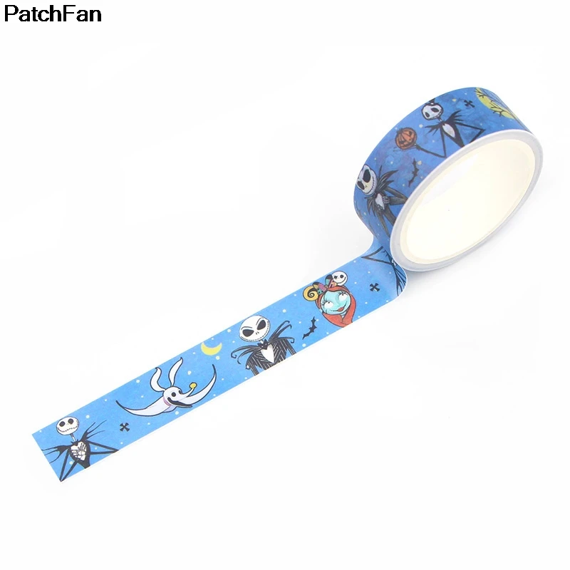 Patchfan Кошмар перед Рождеством Панк DIY Скрапбукинг дети клей васи маскирующая Лента Печатный узор наклейки A2425