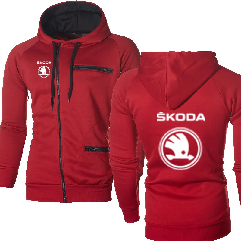 

Men Hoody Spring Skoda Car Logo Sweatshirt Hoodies New Fashion Autumn Fleece Cotton Zipper Jacket HipHop Harajuku Male Clothin