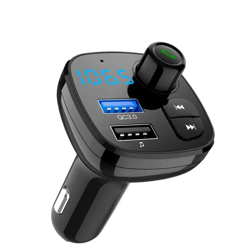 Автомобильный Bluetooth Hands Free MP3-плеер/телефон на радио fm-передатчик BT12 QC3.0