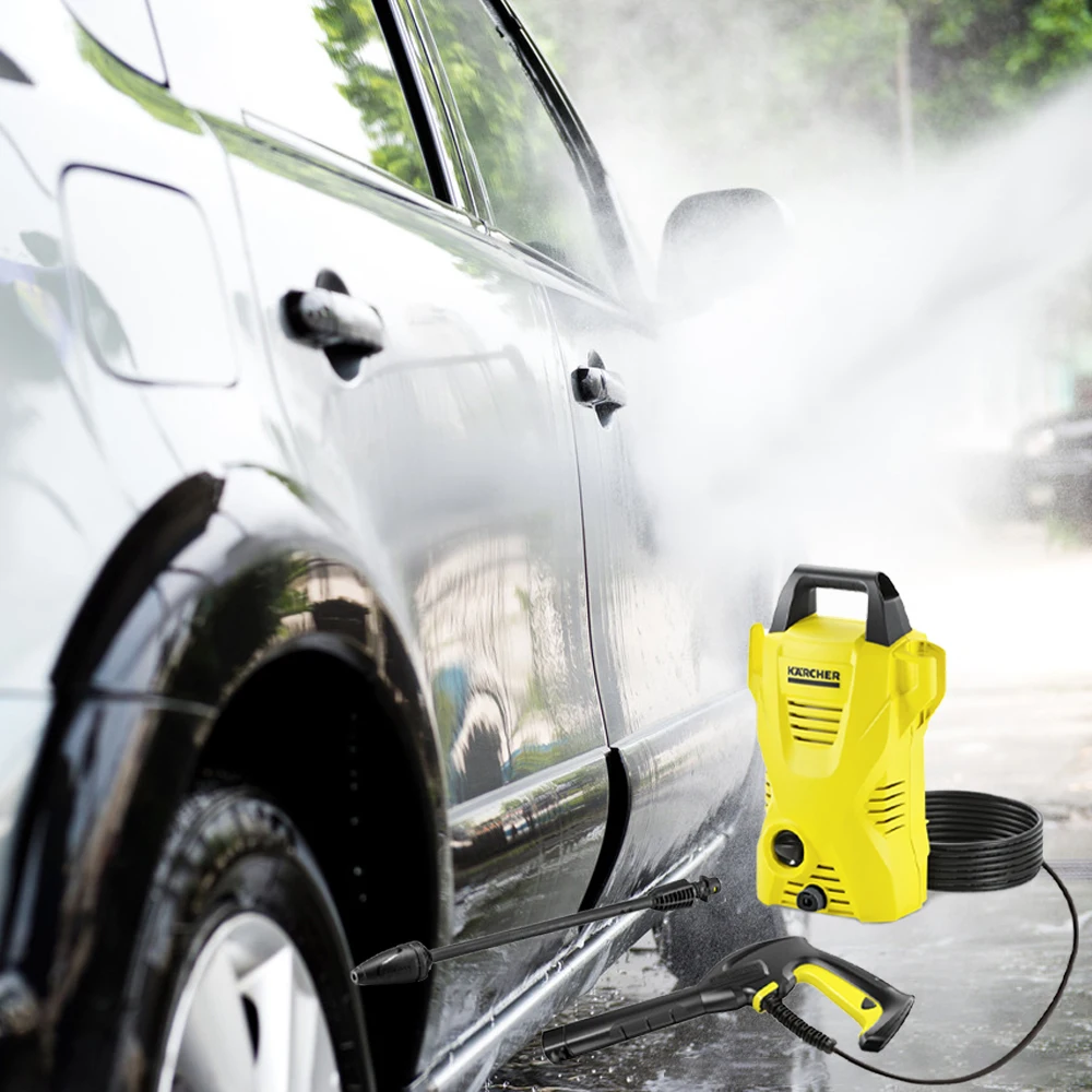 Автомойка Karcher K2, базовая очистка, высокое давление, турбо промывка, портативный распылитель, очиститель, машина для мытья автомобиля