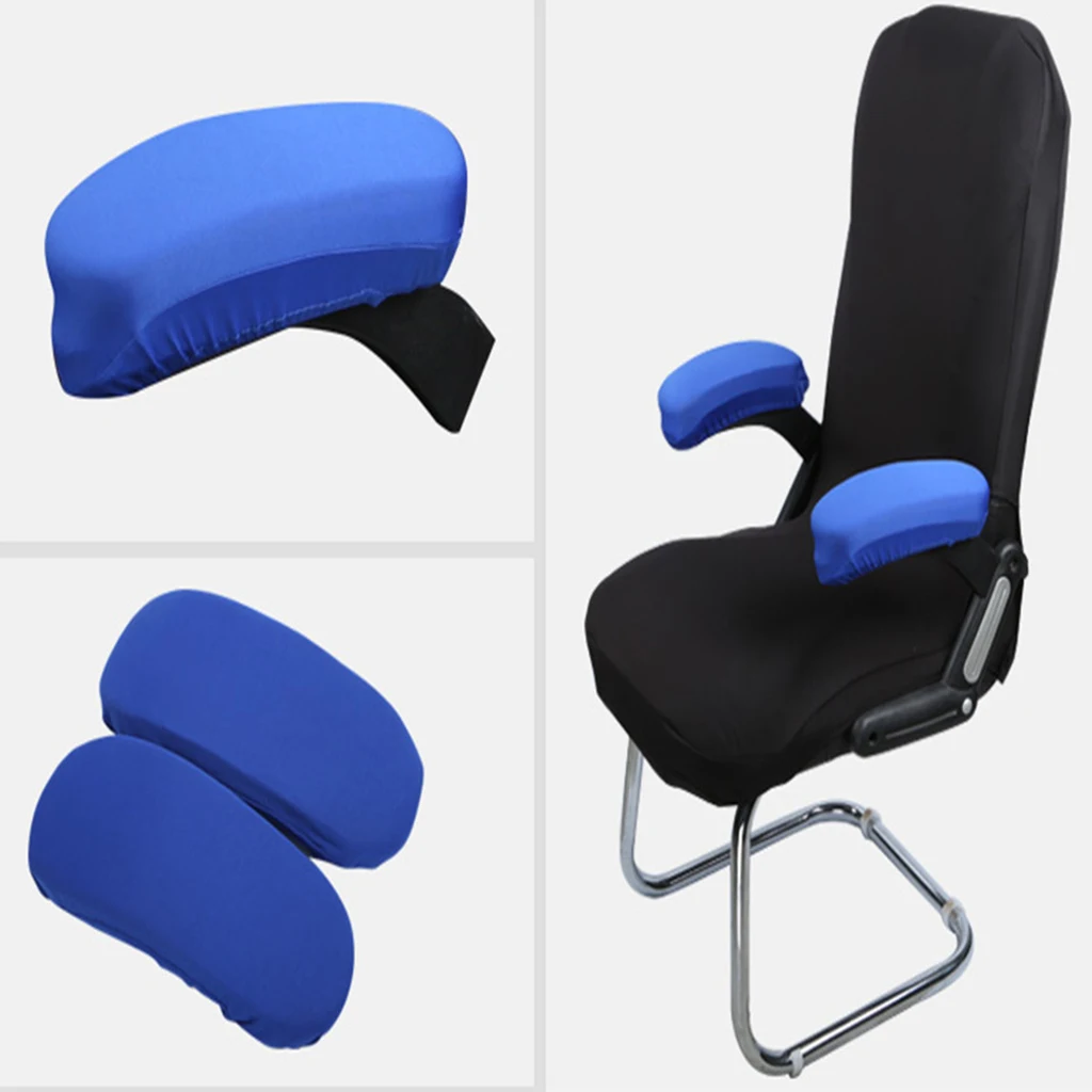 1 Pair Chair Armrest Cover For Office Computer Chair Cover Solid Color Stretch Removable Elbow Arm Rest Covers Office Decor