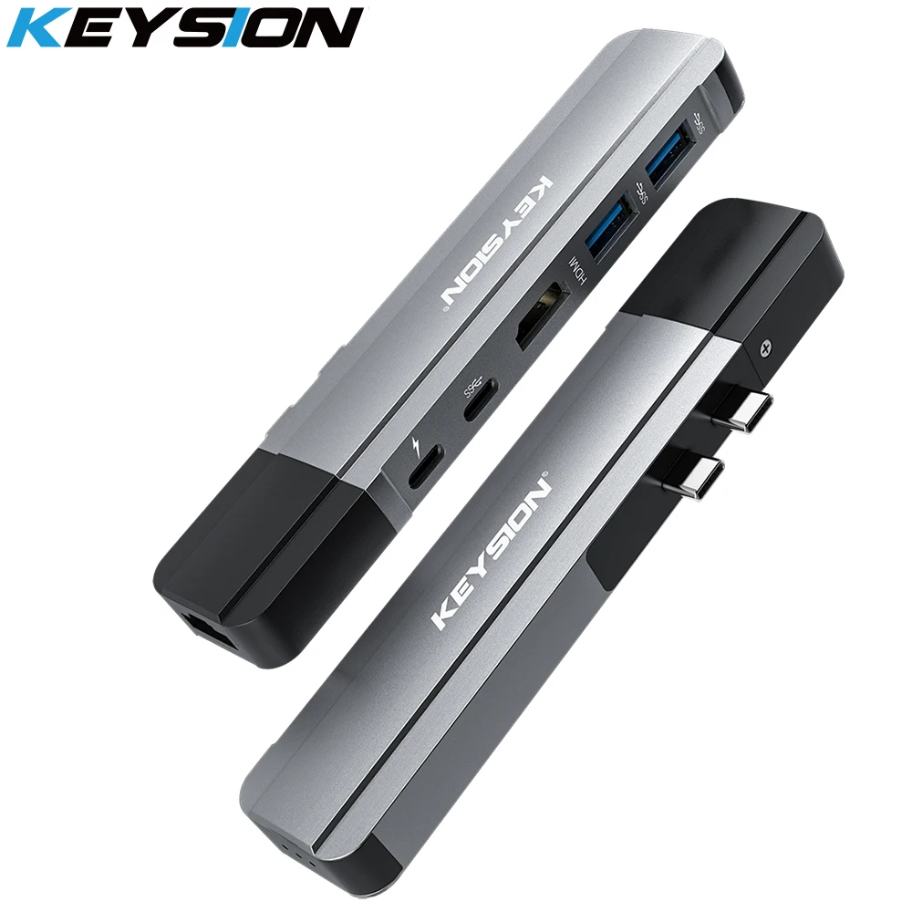 KEYSION usb-хаб C концентратор для нескольких USB 3,0 HDMI адаптер USB разветвитель для MacBook Pro док-станция Thunderbolt 3 концентратор RJ45 Двойной Концентратор USB Type C