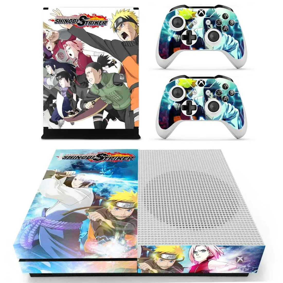 Наруто для Boruto Shinobi Striker наклейка s для Xbox One S Виниловая наклейка для Xbox one Slim консоль и два контроллера Скины
