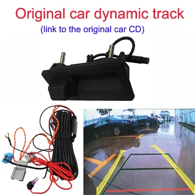 Динамический CCD багажник автомобиля ручка заднего вида камера для Audi/A4/A5/S5/Q3/Q5/VW/Passat b6/Tiguan/Golf 5 6/Jetta/Sharan/Touareg - Название цвета: Original Dynamic cam