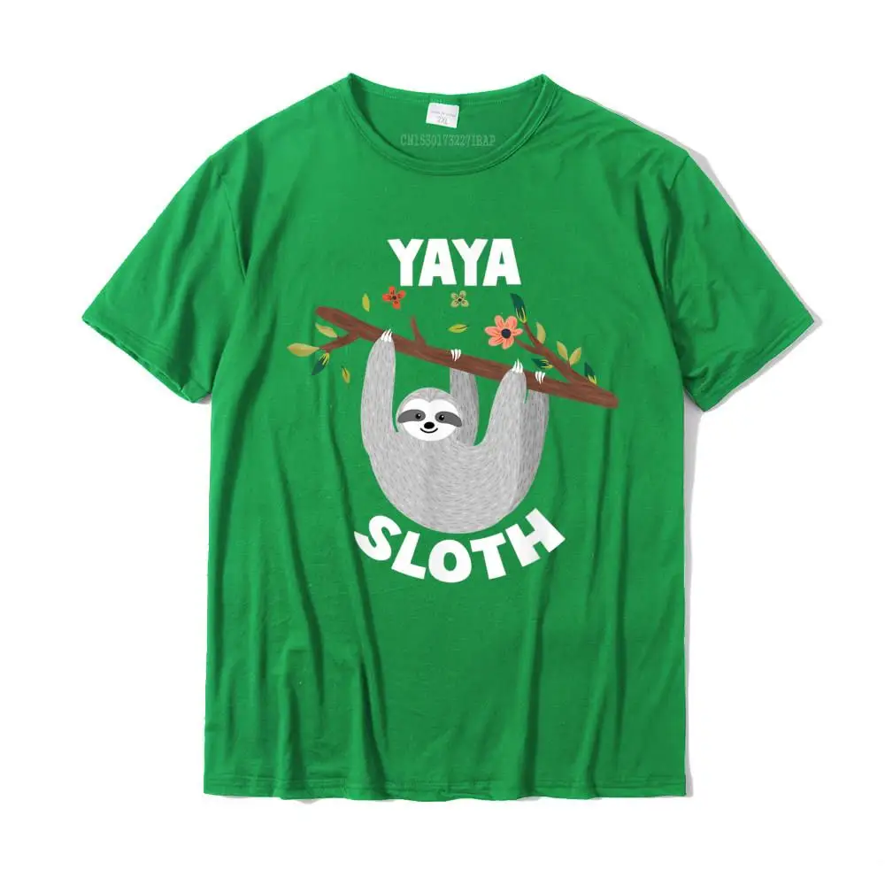 Printed On Normal Men's T Shirts Dominant Autumn Short Sleeve O-Neck 100% Cotton Tops Shirts Normal Tshirts Free Shipping Yaya Sloth Matching Family Shirts For Menwomen Shirts T-Shirt__MZ22752 green