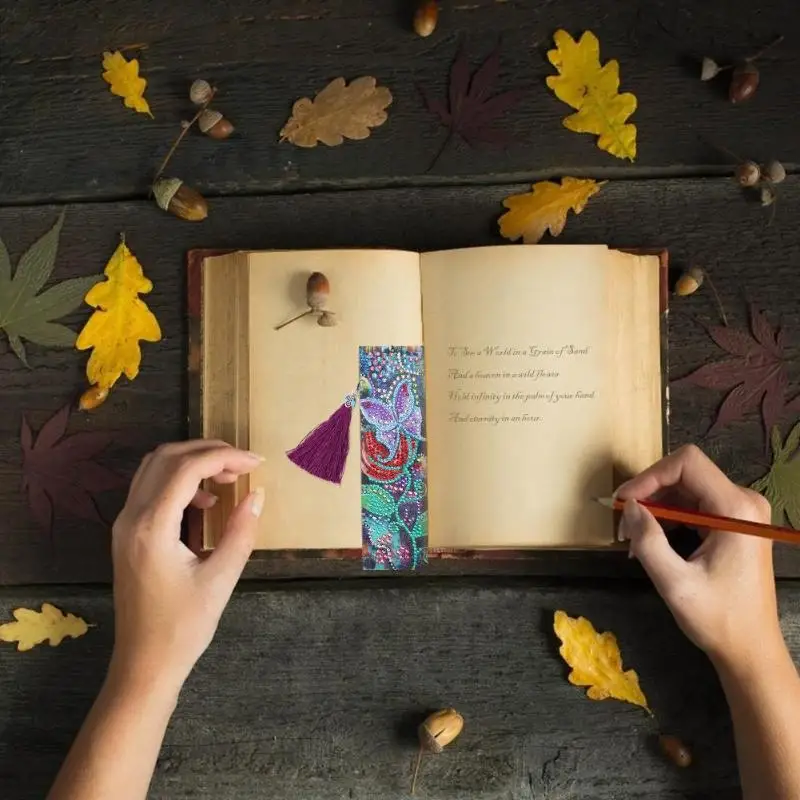 VKTECH DIY 5D алмазная картина Закладка кожаная книжка с кисточкой метки креативное