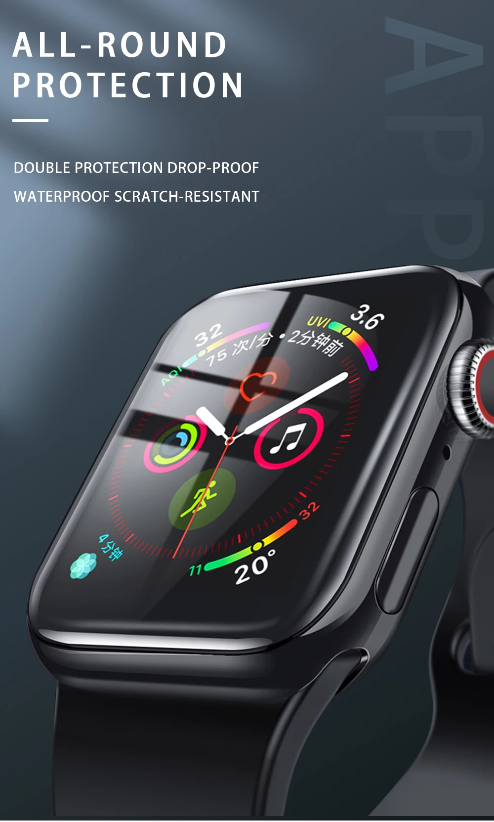 Подходит для Apple Watch, водонепроницаемая мягкая стеклянная пленка серии 5, 4, 38 мм, 40 мм, 42 мм, 44 мм, закаленное защитное стекло Iwatch 3, 2, 1 для часов