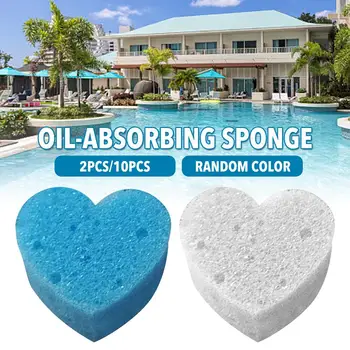 

10pcs Swimming Pool Filter Sponge Oil Suction Oil Absorbing Sponge Grime Scum Cleaning Tools For Swimming Pools Hot Tubs Spas 10