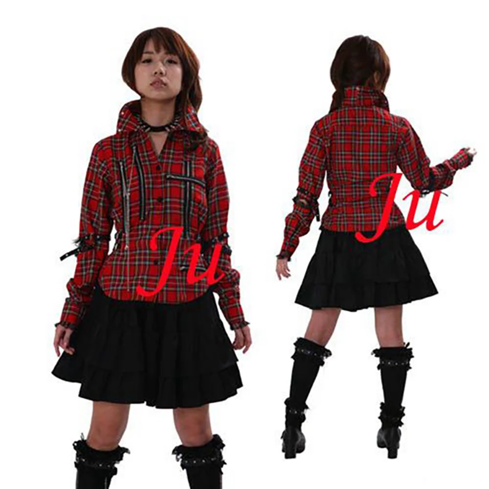 fondcosplay tripp Fashion Hiphop Gothic Lolita Punk Outfit jacket skirt Cosplay Costume Tailor-made[CK859] |