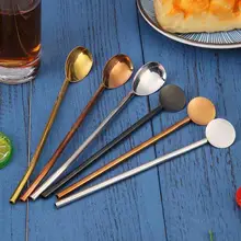 Многоразовая соломенная ложка для питья из нержавеющей стали, соломинка для коктейля, ложка для перемешивания, бар с чистящей щеткой, аксессуары для бара, горячая распродажа