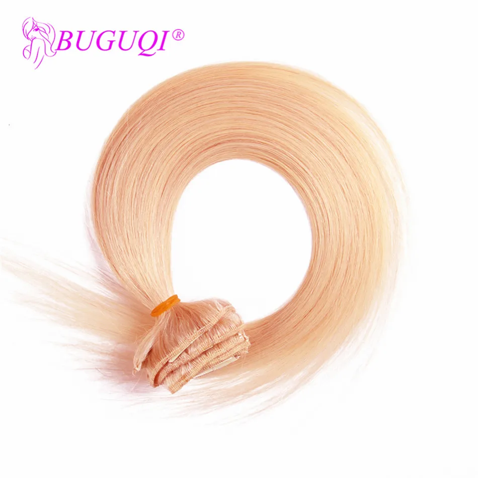 BUGUQI Hair Clip In Human Hair Extensions Peruvian #22 Remy 16- 26 Inch 100g Machine Made Clip Human Hair Extensions