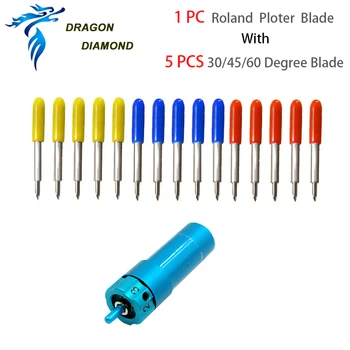 

1 PCS For Silhouette Cameo Roland blade Holder with 5pcs 30/45/60 Degree Plotter Cutter C1 Matched for Cutting plotter
