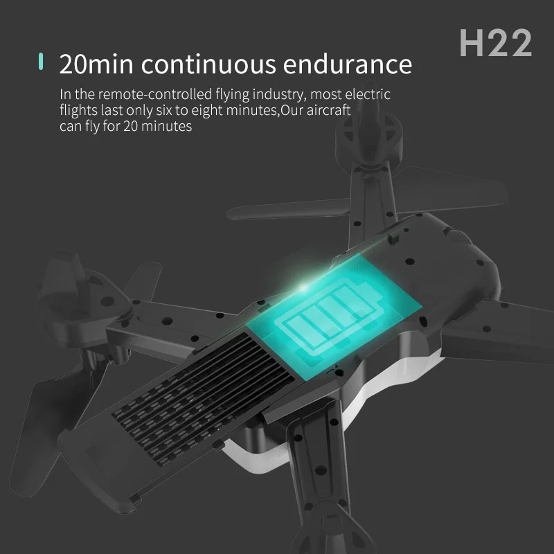 H22 RC Drone 4K HD Camera With Wide-angle RC Helicopter Quadcopter 1080P Drone Profissional Follow 