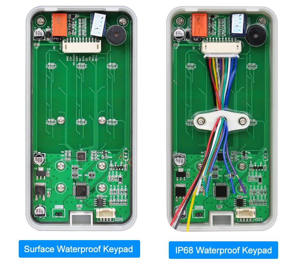 IP68 Waterproof RFID 125KHz Standalone Access Control Keypad with Touch Screen Panel + 10pcs RFID Keyfobs - Famidy.com