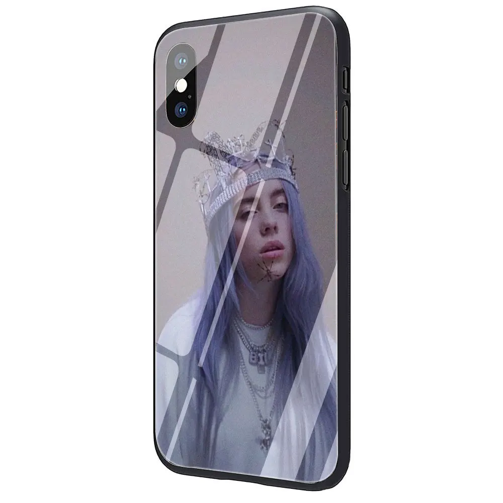 Черный чехол Billie Eilish для девочек из закаленного стекла из ТПУ для iPhone 11 Pro X или 10 8 7 6 6S Plus Xr Xs Max - Цвет: G11
