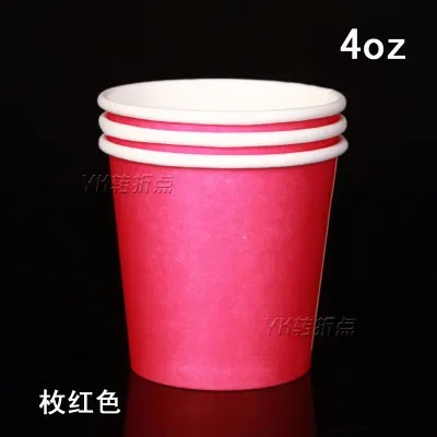 4oz Одноразовые чашки толстый, концентрированный цвет вкус чашки бумажный стаканчик для кофе 100 бумажный стаканчик ML