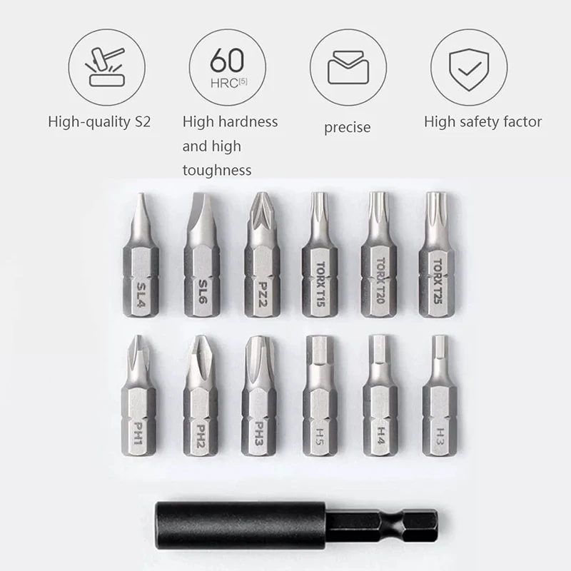 2019 Mijia Electric Screwdriver With 12Pcs S2 Screw Bits 3.6V 2000mah Cordless Rechargeable Electric Screwdriver In Stock