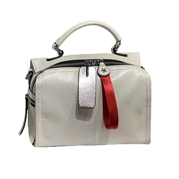 

Retro Boston women's bag wide shoulder strap messenger bag female large capacity 2020 new soft leather handbag pillow bag