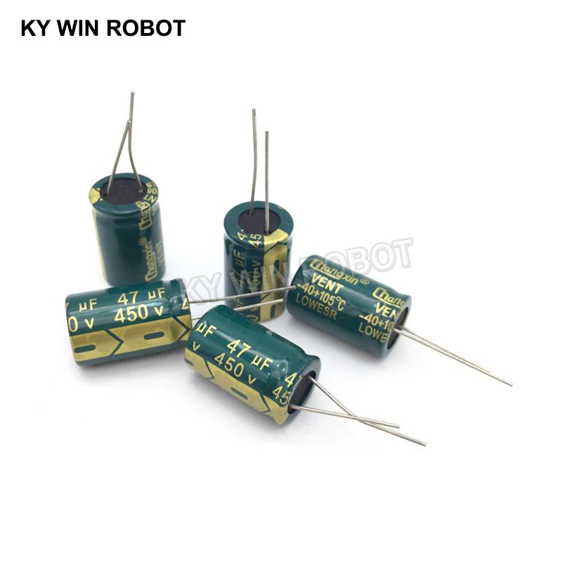 5 pcs Aluminum electrolytic capacitor 47 uF 450 V 16 * 25 mm frekuensi tinggi Radial Electrolytic kapasitor electrolytic capacitor aluminum electrolytic capacitor