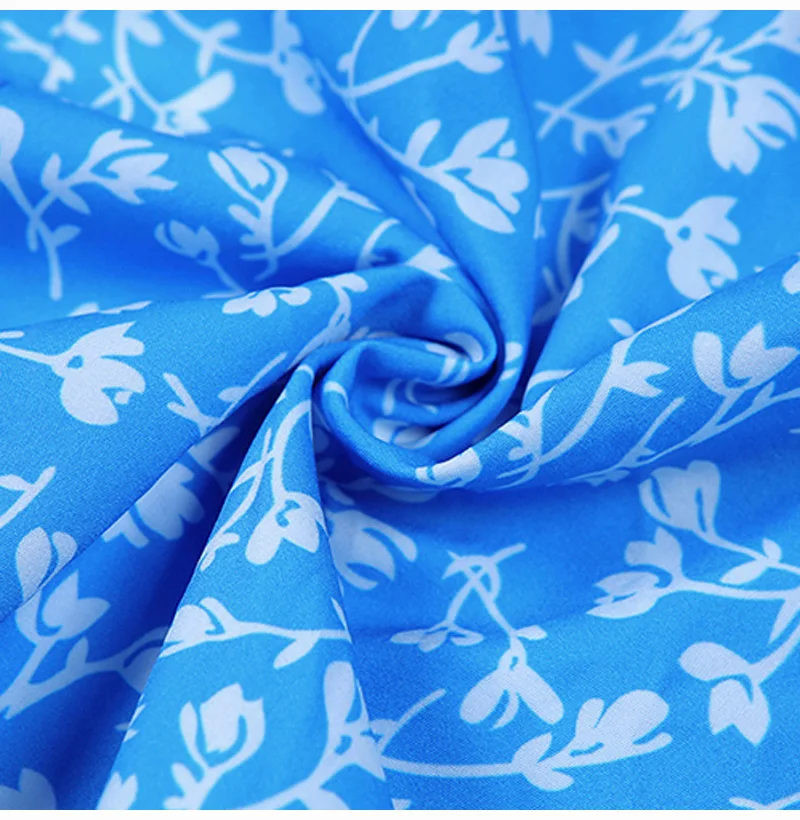 Women Casual Floral Print Midi Dress Square Collar Ruffle Puff Sleeve Slim Split Summer Dress French Romance Retro Dress Vestido