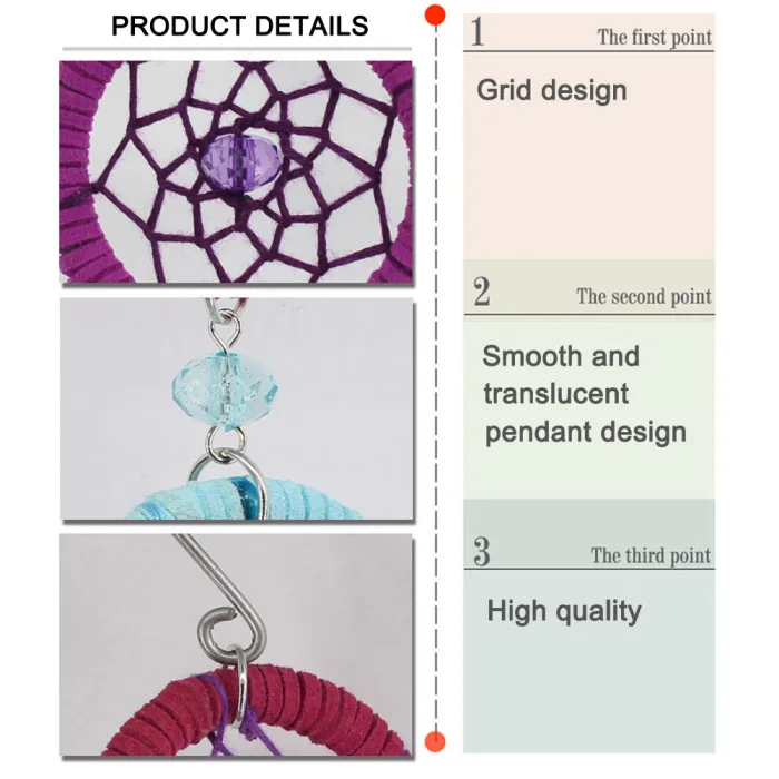 HOT Chakra Dream Catcher Wall Hanging with Rainbow Chandelier for Car Party Home Decor TI99