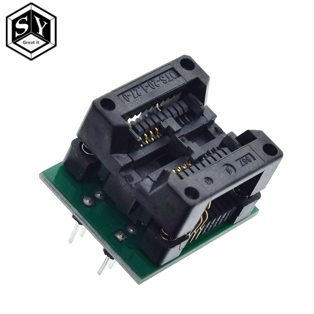 GREAT IT 1 шт. SOIC8 SOP8 К DIP8 широкое сиденье 200 мил программист адаптер гнездо синий ch341a