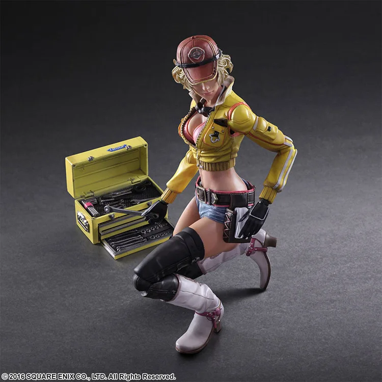 PLAY ARTS 27cm Final Fantasy XV Sexy Girl Cindy Aurum Action Figure Model Toys | Игрушки и хобби