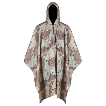 

Pvc Cloak Raincoat Three-In-One Multi-Function Outdoor Hiking Zipper Military Enthusiasts Wild Survival Cloak Poncho