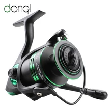 DONQL металлическая Катушка спиннинговая рыболовная Катушка 12+ 1 шариковый Подшипник рыболовная Катушка Ручные колеса рыболовные снасти для карпа серия 1000-7000