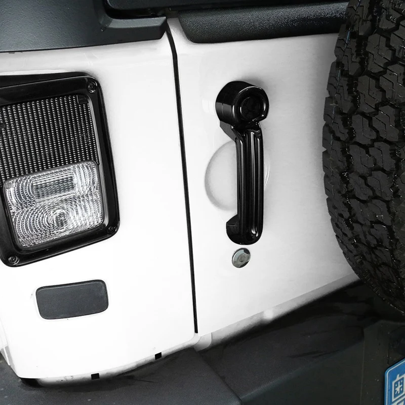 Глянцевая черная 4 дверная ручка+ накладка багажника для 2007- Jeep Wrangler Jk