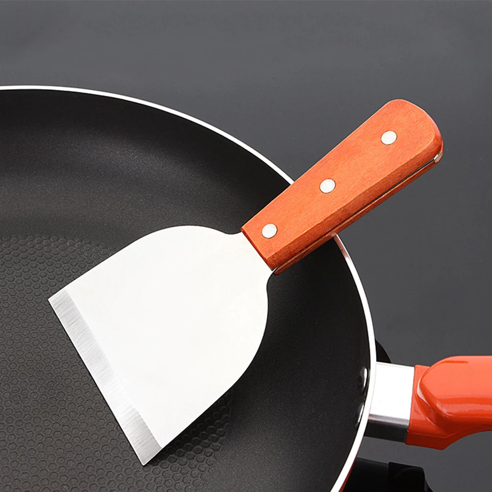 Cookware Cooking Tool Handle Griddle Baking Steak Shovel Stainless Steel Kitchen Fried Pasta Gadgets BBQ Non-stick