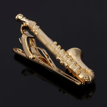 

Saxophone Men Tie Clip Bar Necktie Pin Clasp Clamp Wedding Charm Creative Gifts