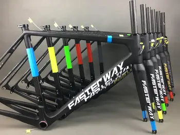 

FASTERWAY high quality carbon road frame super light kinds of painting for choose:carbon Frame+Seatpost+Fork+Clamp+Headset